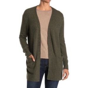 Madewell Cardigan Womens M Heather Foliage Olive green Open Front Wool Grannycor